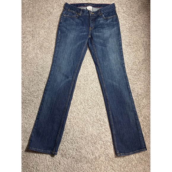 Banana Republic Denim - Banana Republic Womens 08 Dark Wash Straight Leg Stretch Denim Jeans USA Made